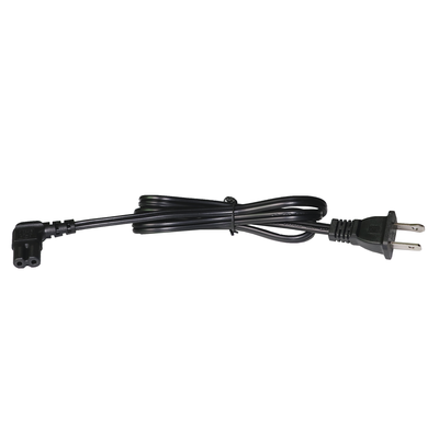 Cable de Alimentación Eléctrica para 120-240 Vca   1 Metro   2 Clavijas tipo Americano   Conector en Forma tipo L