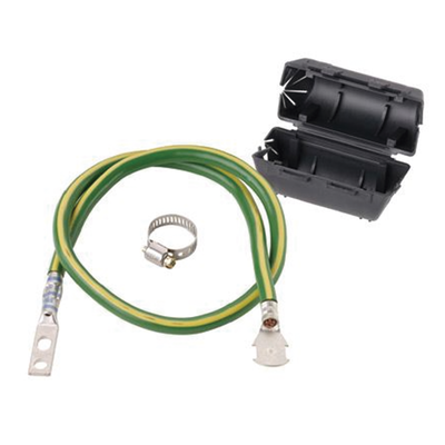 KIT de Tierra Física de Cable Blindado 6 AWG. Color Verde   Amarillo con Terminación en Extremos.