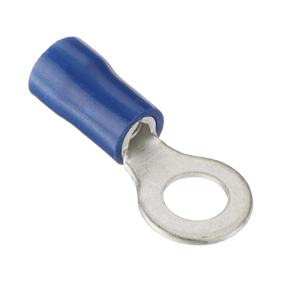 Terminal tipo ojo aislada   16- 14 AWG    3 16"   Azúl   Paquete de 25 piezas.