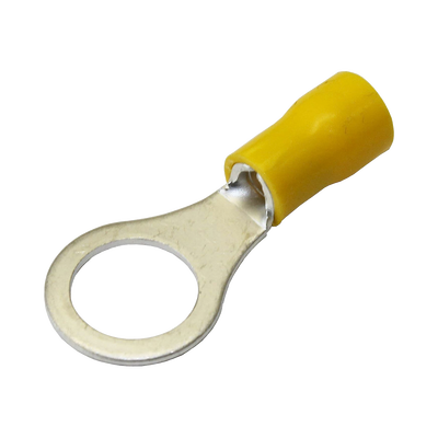Terminal tipo ojo   1    4"   12 - 10 AWG   Amarillo   Paquete de 25 piezas.