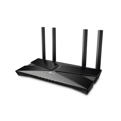 Router WiFi 6 doble banda AX 3000 Mbps    MU-MIMO y OFDMA   1 Puerto WAN 10 100 1000 Mbps   4 Puertos LAN 10 100 1000 Mbps   4 Potentes Antenas.
