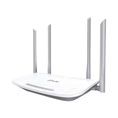Router Inalámbrico doble banda AC, 2.4 GHz y 5 GHz Hasta 1200 Mbps, 4 antenas externas omnidireccional, 4 Puertos LAN 10 1000 Mbps, 1 Puerto WAN 10 1000 Mbps