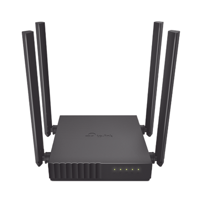 Router Inalámbrico doble banda AC, 2.4 GHz y 5 GHz Hasta 1200 Mbps, 4 antenas externas omnidireccional, 4 Puertos LAN 10 100 Mbps, 1 Puerto WAN 10 100 Mbps, Versión 6