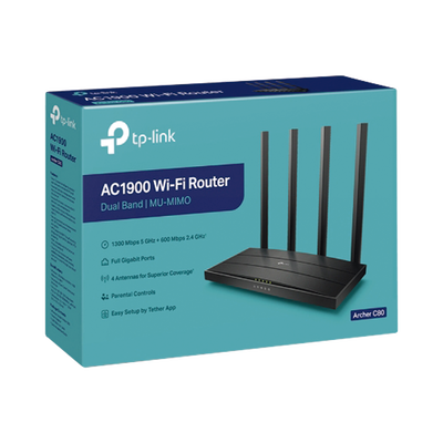 Router inalámbrico WiFi 5 ac   Wave 2 MU-MIMO 3x3 1900 Mbps   Doble Banda 2.4 y 5 GHz   1 puerto WAN 10 100 1000 Mbps   4 puertos LAN 10 100 1000 Mbps   Tecnología Smart Connect   Compatible con EasyMesh