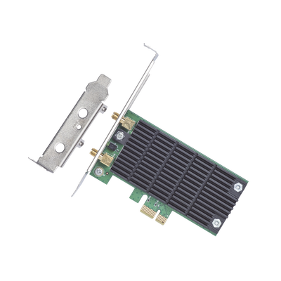 Adaptador  PCI inalámbrico doble banda AC 1200 Mbps   Antena de alta ganancia   Tecnología MU-MUMO 2X2   Soporte de perfil bajo y Altura completa