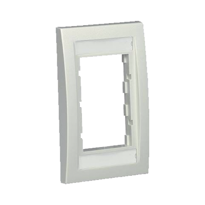 Marco de Placa Frontal Ejecutiva, Para dos Insertos de 1 2 o tres Insertos de 1 3, Color Blanco Mate