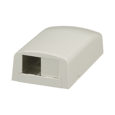 Caja de Montaje en Superficie, Para 2 Módulos Mini-Com, Color Blanco Mate