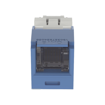 Conector Jack RJ45 Estilo TG con Ventana, Mini-Com, Categoría 6, de 8 posiciones y 8 cables, Color Azul