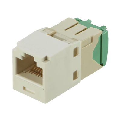 Conector Jack RJ45 Estilo TG, Mini-Com, Categoría 6, de 8 posiciones y 8 cables de Calibre 28 30 AWG, Color Blanco