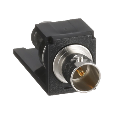 Módulo Acoplador Coaxial Tipo BNC, Mini-Com, de 75 Ohms, Color Negro