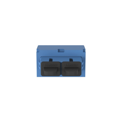 Módulo Acoplador SC Duplex, para Fibra Óptica Monomodo OS1 OS2, Tipo Mini-Com, Color Azul