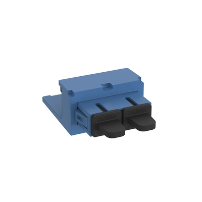 Módulo Acoplador SC Duplex, para Fibra Óptica Monomodo OS1 OS2, Tipo Mini-Com, Color Azul