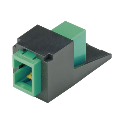 Módulo Acoplador SC APC Simplex, para Fibra Óptica Monomodo OS1 OS2, Tipo Mini-Com, Color Negro