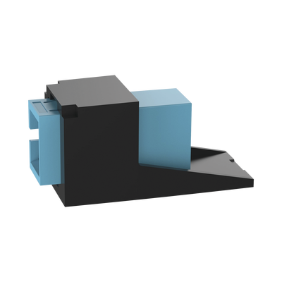 Módulo Acoplador SC Simplex, para Fibra Óptica Multimodo OM3 OM4, Tipo Mini-Com, Color Aqua