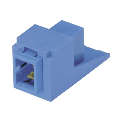 Módulo Acoplador SC Simplex, para Fibra Óptica Monomodo OS1 OS2, Tipo Mini-Com, Color Azul