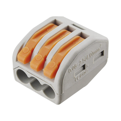 Conector Compacto para 1 Cable de Entrada 2 Cables de Salida   Cables Compatibles 12AWG-28AWG