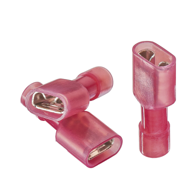 Terminal hembra aislada completa   Baterías con terminal macho F1   para cables 22-16 AWG   Paquete de 25 piezas