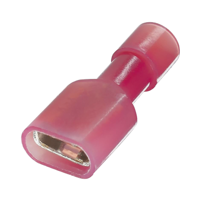 Terminal hembra aislada completa   Baterías con terminal macho F1   para cables 22-16 AWG   Paquete de 25 piezas