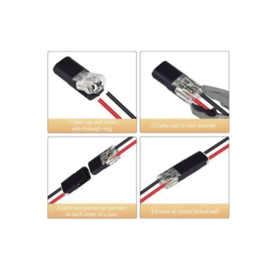Bolsa con 25 conectores   Enchufables   Para 2 cables   compatibles en calibre 22 al 18 AWG