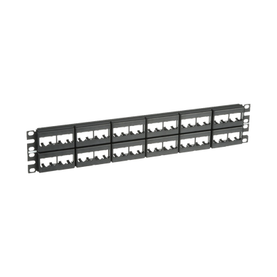 Panel de Parcheo Modular Mini-Com (Sin Conectores), Plano, Sin Blindaje, de 48 puertos, 2 UR