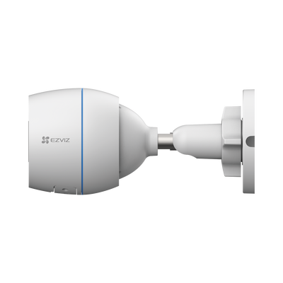 Bala IP 2 Megapíxel   Wi-Fi    Micrófono integrado   Visión 106°   Detección de movimiento   Notificación Push   Ranura Para Memoria   Uso en Exterior