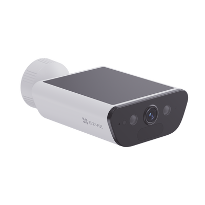 Camara de Bateria con Panel Solar Integrado   4K Resolucion   WI-FI 6   Vision Nocturna   Detección Humana y de Vehiculos   Batería de 10400 MAH   IP65