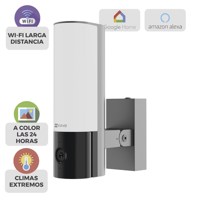 Cámara IP 4 Megapíxel   Wi-Fi   Lampara Integrada   Audio de dos vías   Imágen Nocturna a Color   Detección Humana   Audios Personalizables   Almacena en Memoria Interna   Uso Exterior con Protección