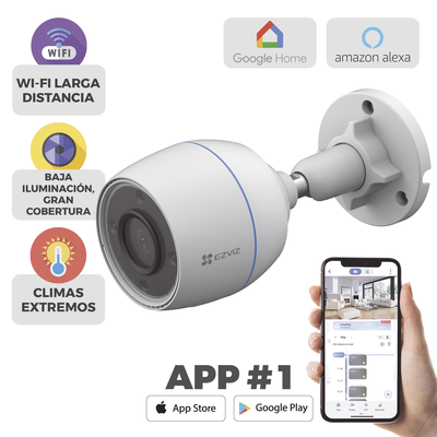 Bala WiFi   2  Megapixel   Detección humana   Micrófono Integrado   Micro SD   Excelente Vision Nocturna   Exterior