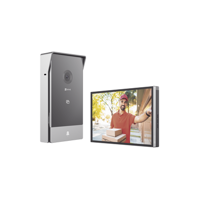 Videoportero IP Conexión a 2 Hilos   Con Monitor Wi-Fi para Interior   Frente de Calle  IP65 Uso En Exterior Debe Tener Protección   Cámara 3 Megapíxel   Llamada a la App   Apertura remota    Soporta 2 Puertas   Ranura para Mic