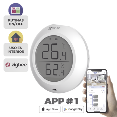 Sensor de Temperatura y Humedad   Compatible con Hub CS-A3   Protocolo Zigbee