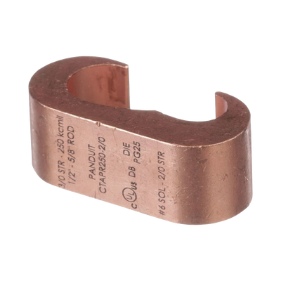 Conector de compresión a tierra de cobre Panduit CTAPR2-2-L, 50 pz