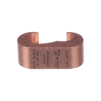 Conector de compresión a tierra de cobre Panduit CTAPR2 0-2-L 50Pz