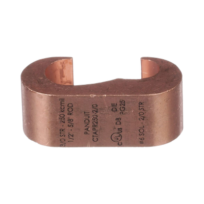 Conector de compresión a tierra de cobre Panduit CTAPR2 0-2 0-L, 50Pz