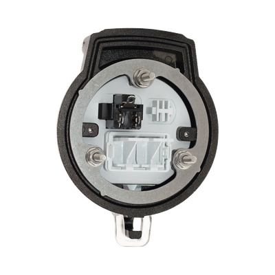 Dispositivo Circular de Puertos de Acceso a Datos, Con Dos Espacios Para Módulos Mini-Com y Un Receptáculo NEMA 5-15R, Protección IP66, de 3" de Diámetro
