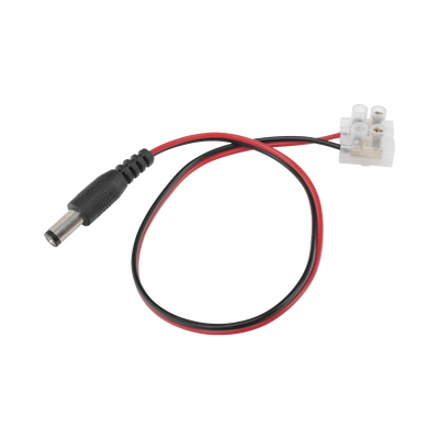 Cable de Alimentación con Conector Macho a Bloque de Terminal Atornillable   Calibre 18 AWG   Longitud  28.5 cm   Ideal para alimentacion de Cámaras.