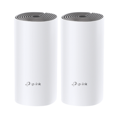 Kit de Router inalámbrico mesh Deco E4 para Hogar   Doble banda AC 1200    2 puertos 10 100 Mbps   Compatible con amazon alexa.