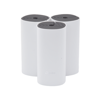 Kit de Router inalámbrico mesh Deco E4 para Hogar   Doble banda AC 1200    2 puertos 10 100 Mbps   Compatible con amazon alexa.