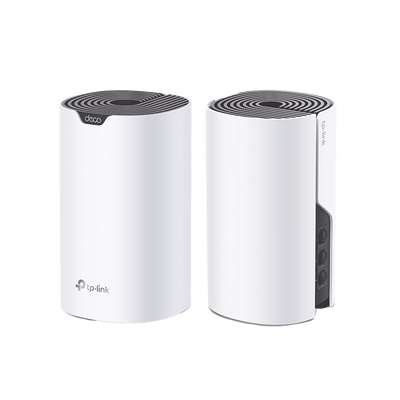 Kit 2 Routers Inalámbricos MESH Interior para Hogar   Doble Banda Wi-Fi 5 AC1900 Mbps   3 Puerto Gigabit WAN LAN   3 Antenas Internas   Administración Mediante la App Deco (iOS, Android)