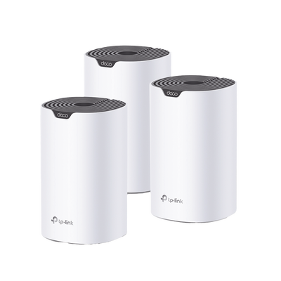 Kit 3 Routers Inalámbricos MESH Interior para Hogar   Doble Banda Wi-Fi 5 AC1900 Mbps   3 Puerto Gigabit WAN LAN   3 Antenas Internas   Administración Mediante la App Deco (iOS, Android)