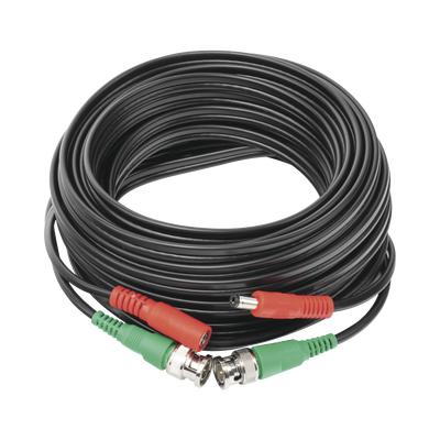 Cable coaxial ( BNC RG59 ) + Alimentación   SIAMÉS   10 Metros   100 % COBRE   Para Cámaras 4K    Uso interior y exterior