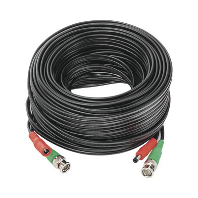 Cable coaxial ( BNC RG59 ) + Alimentación   SIAMÉS   20 Metros   100 % COBRE   Para Cámaras 4K    Uso interior y exterior