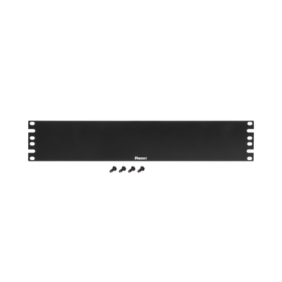 Tapa Ciega Para Rack Estándar de 19in, Plano, de Acero, 2UR, Color Negro