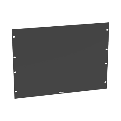 Tapa Ciega Para Rack Estándar de 19in, Plano, de Acero, 8UR, Color Negro