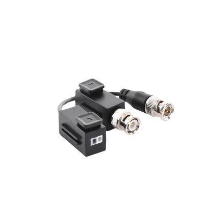 Kit de Transceptor (Balluns) TURBOHD con Boton Push   Hasta 8 MP (4K)   100% Cobre   Soporta HD-TVI   AHD   CVI   CVBS   Audio por Coaxitron   Datos para Menu de Configurar de Cámaras