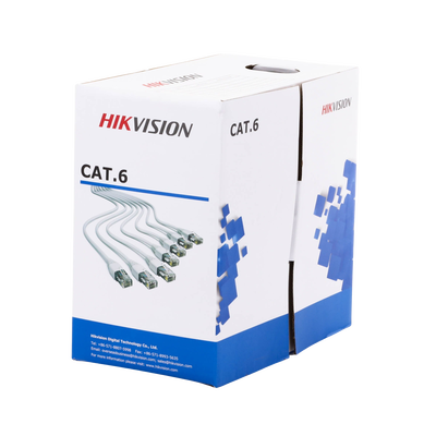 Bobina de Cable de 305 m (1000 ft) Cat 6   100% Cobre   Color Blanco   Uso en Interior   PVC