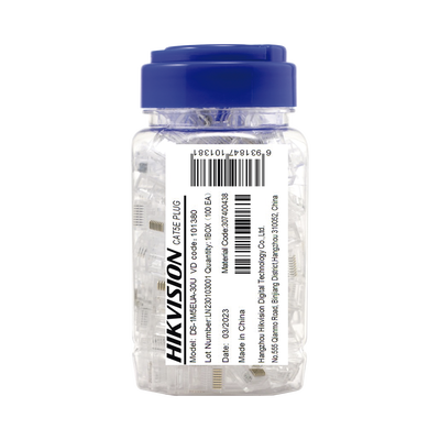 Bote con 100 Piezas de Plug Modular RJ45   Cat 5e   Chapado en Oro a 30 Micras   Sin Blindaje   Facil Instalación   Uso Interior   Soporta Norma TIA-568B   Cumple con RoHS 2.0