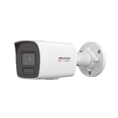 [Dual Light + ColorVu] Bala IP 2 Megapixel   Lente 2.8 mm   30 mts IR + 30 mts Luz Blanca   Micrófono Integrado   ACUSENSE Lite   Exterior IP67   WDR 120 dB   PoE   Micro SD