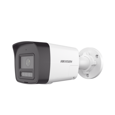 [PROTECCIÓN ACTIVA] Bala IP 4 Megapixel   Lente 2.8 mm   Dual Light (30 mts IR + 20 mts Luz Blanca)    Audio de Dos Vías    Luz Intermitente y Alerta de Audio   Micrófono Integrado   ACUSENSE Lite   Exterior IP67   H.265   PoE