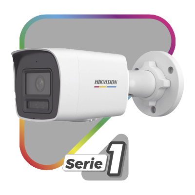 [Dual Light + ColorVu] Bala IP 4 Megapixel   Lente 2.8 mm   30 mts IR + 30 mts Luz Blanca   Micrófono Integrado   ACUSENSE Lite   Exterior IP67   WDR 120 dB   PoE   Micro SD