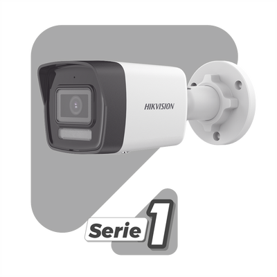 [Dual Light] Bala IP 6 Megapixel   Lente 2.8 mm   30 mts IR + 30 mts Luz Blanca   Micrófono Integrado   ACUSENSE Lite   Exterior IP67   H.265   PoE   Micro SD